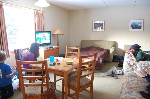 A family room at Manning Park Resort