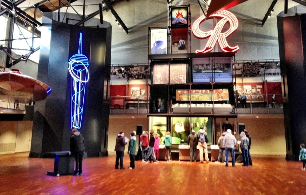 Atrium at MOHAI kid-friendly museum in Seattle