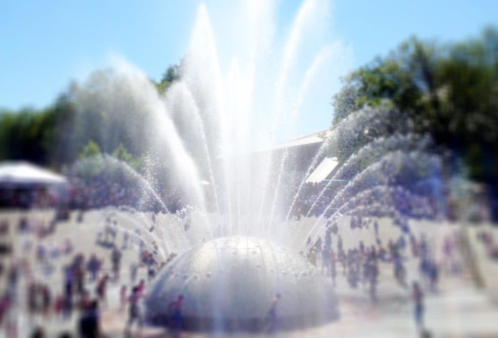 Seattle Center fountain fun thing to do with kids